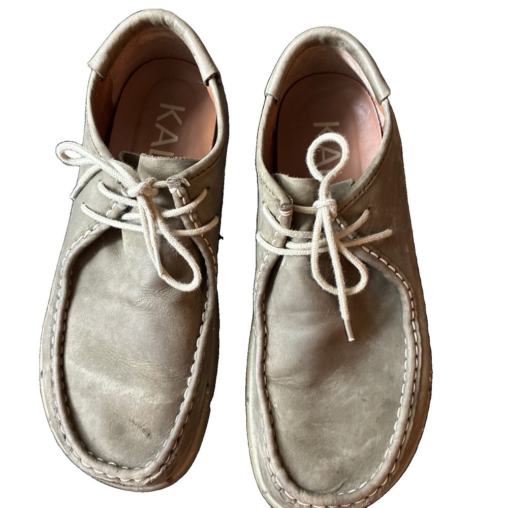 Kalso Darby Shoe Suede Lace Up Round Toe Tan Moc Toe Sneaker Low Boot Womens 8